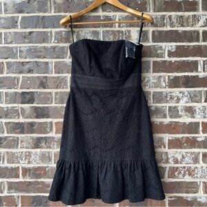 NWT White House Black Market Black Lace Dress Size 6 Cocktail Strap